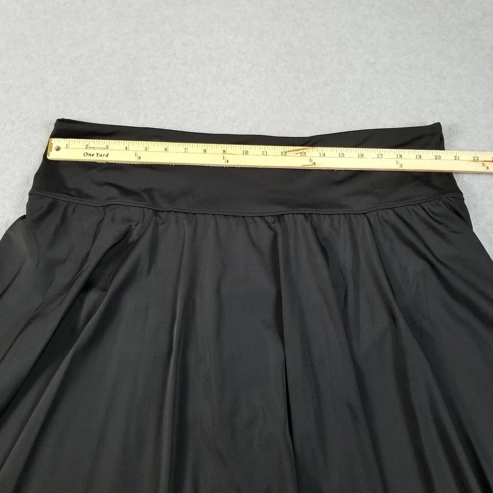 NEW Septangle Swim Skirt Women's 24W Plus Black Stretch Elastic Waist Beach Lake